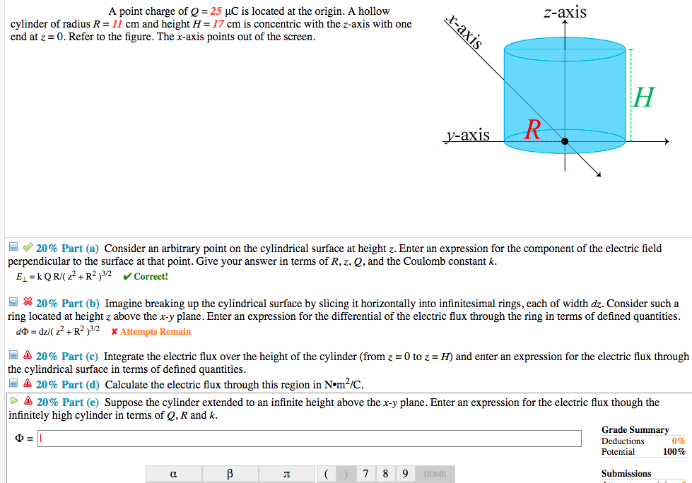 Solved A Point Charge Of Q 25 Mc Is Located At The Origin Chegg Com