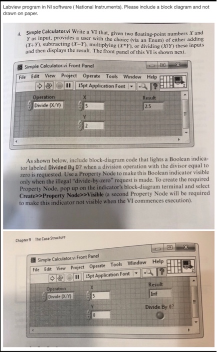 Calculator Program In Labview