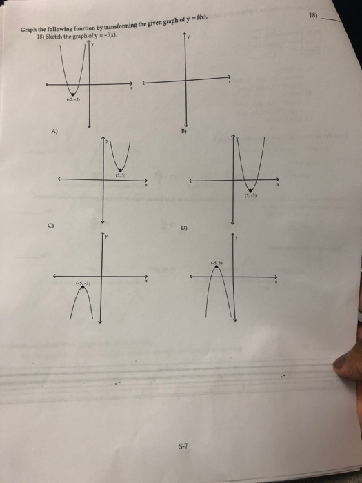 Solved 18 Graph The Following Function By Transforming T