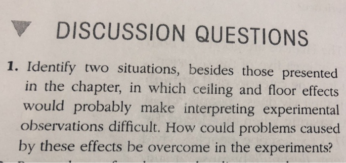 Solved Discussion Questions 1 Identify Two Situations B