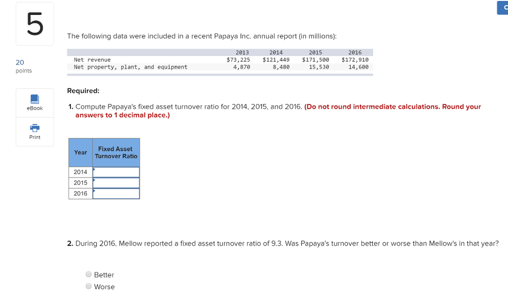 Solved 5 The Following Data Were Included In A Recent Papaya Chegg Com