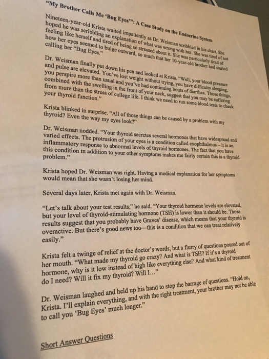 Why is krista's tsh level low instead of high image