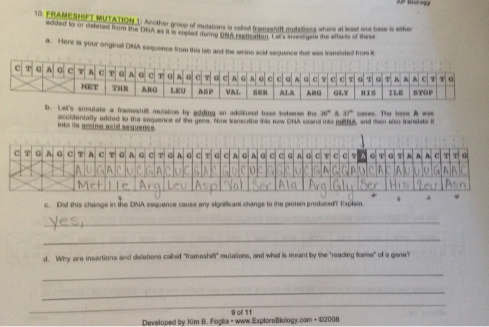 Ap Biology 10 Added To Or Deleted From The Dn Group Chegg 