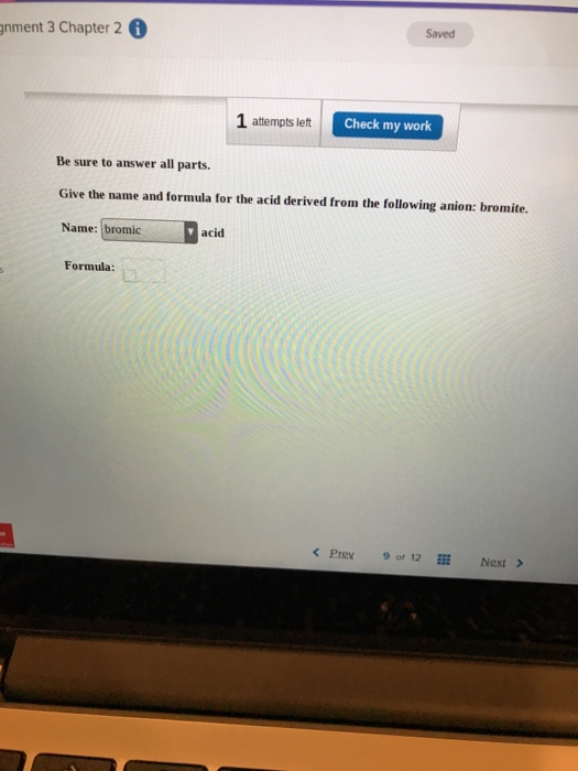 Solved Give The Name And Formula For The Acid Derived Fro