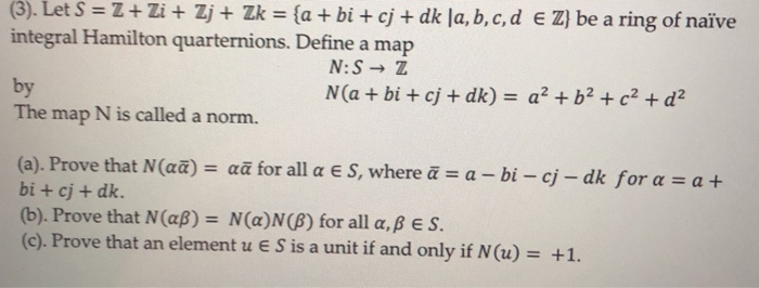 Solved 3 Let S Z Zi Zj Zk La Bi Cjdk La B C D E Z Chegg Com