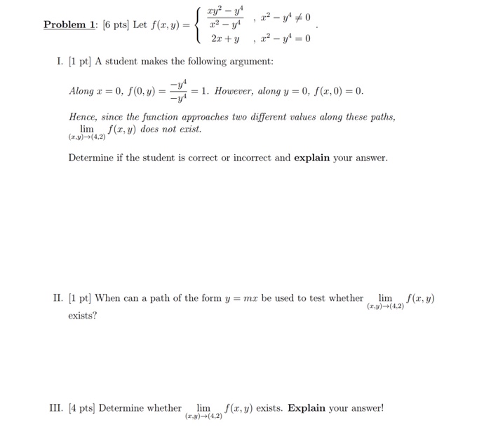 Solved Let F X Y Xy 2 Y 4 X 2 Y 4 X 2 Y 4 Chegg Com