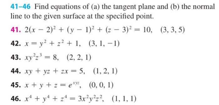 Solved Find Equations Of A The Tangent Plane And B The Chegg Com