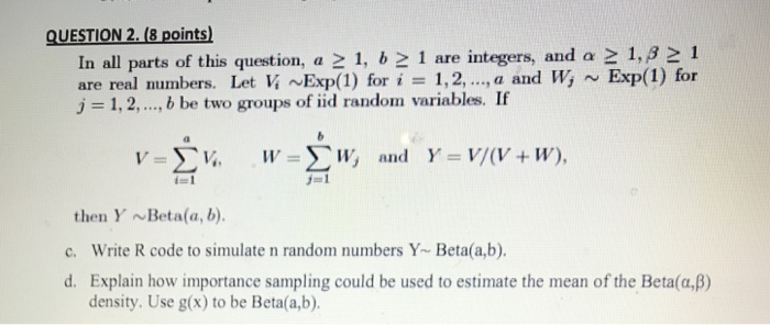 Solved Question 2 8 Points In All Parts Of This Question Chegg Com