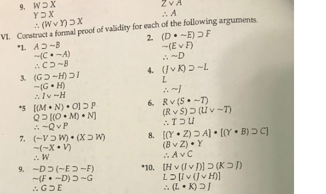 Solved Wvnx Vi Construct A Formal Proof Of Validity For Chegg Com