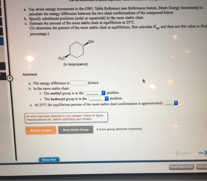 Solved A Use Strain Energy Increments In The Owl Table R Chegg Com