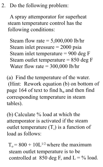 steam temperature control