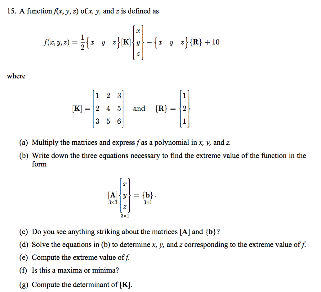 Solved 15 A Function F X Y Z Ofx Y And Z Is Defined Chegg Com