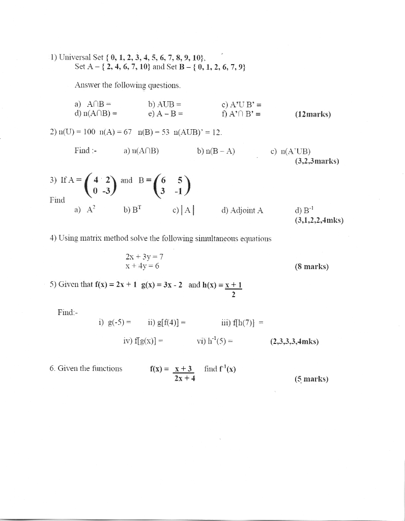 Solved 1 Universal Set 0 1 2 3 4 5 6 7 8 9 10 S Chegg Com