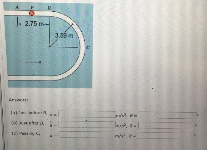 Solved The Particle P Starts From Rest At Point A At Time Chegg Com