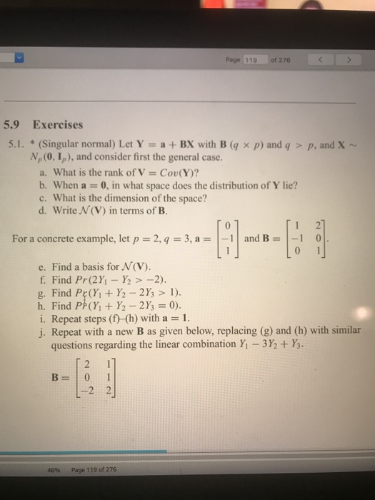 Page 119 Of 276 5 9 Exercises 5 1 Singular Nor Chegg Com