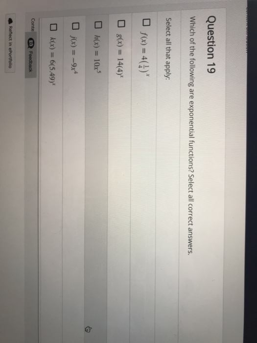 Solved Question 19 Which Of The Following Are Exponential Chegg Com