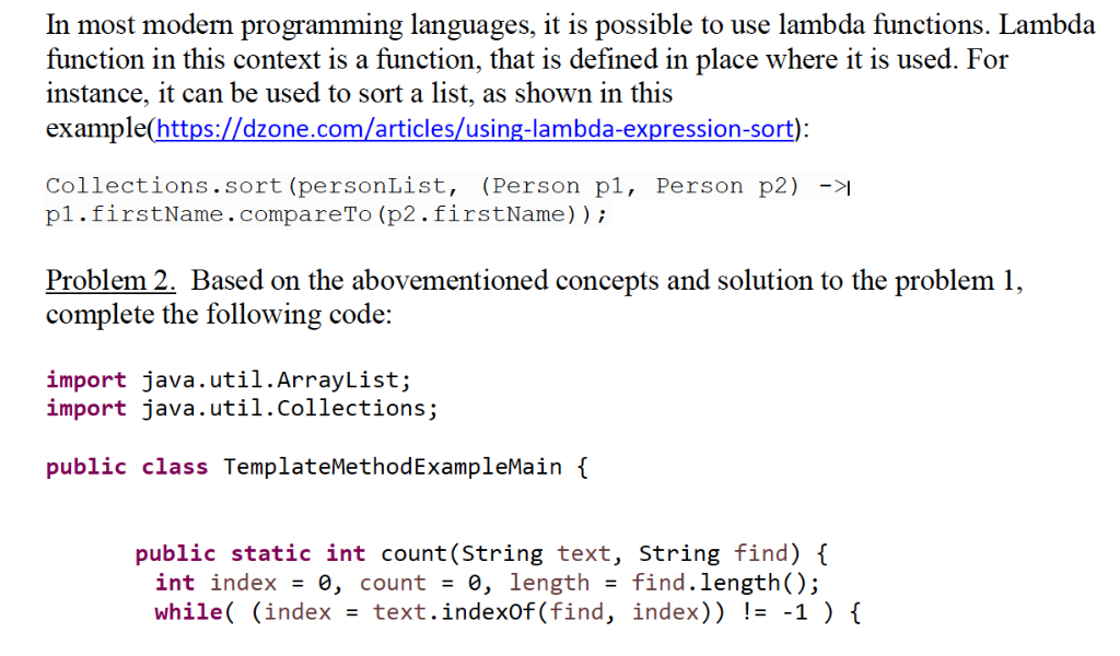 Solved Moden Programming Languages Possible Use Lambda Fu