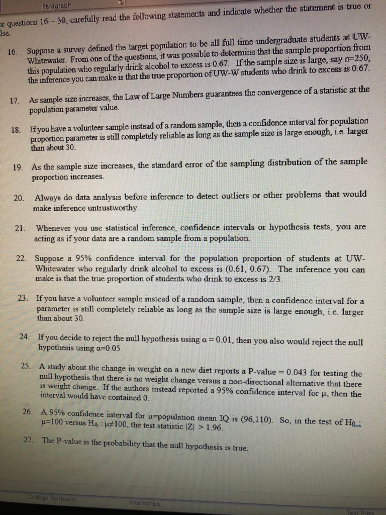 Suppose The Defined ... Target Population Survey To A Solved: