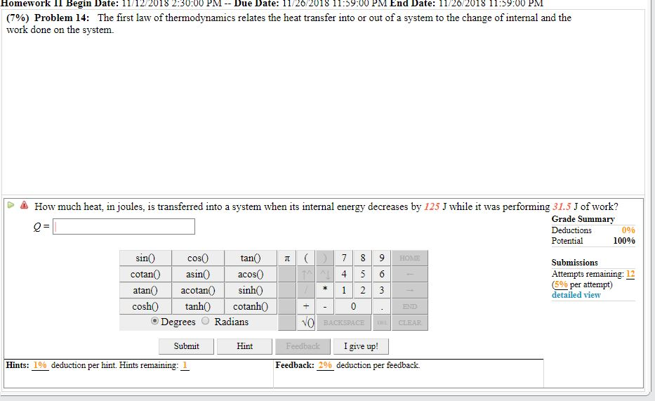 Solved Homework Ii Begin Date 11 12 18 2 30 00 Pm Due Chegg Com