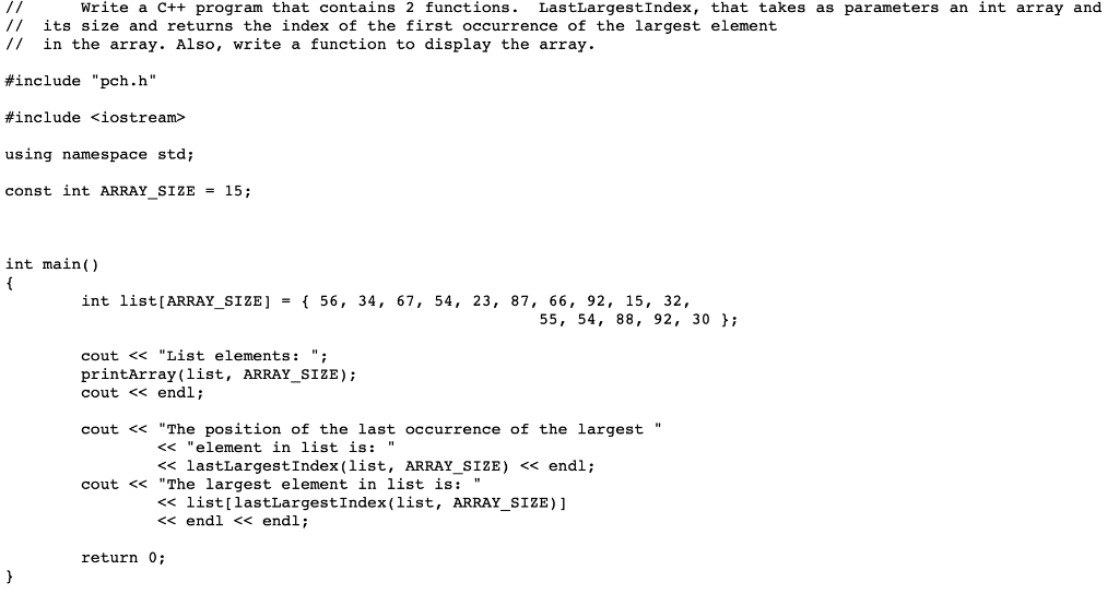 Write A C Program That Contains 2 Functions Chegg Com