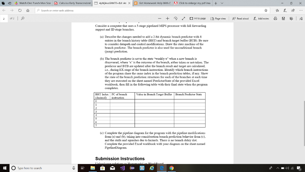 ーく-3 we trh One Punch Man Sar Calculus Early Transcendent. ← → C) G) Soarch or cnter web address 2 of 2 e Get Homework Help W