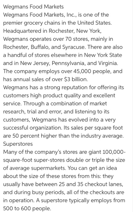 Wegman's Food Markets Inc. | Magnet