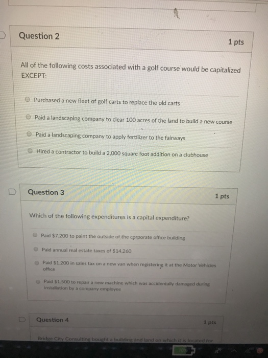 Solved Question 2 1 Pts All Of The Following Costs Associ Chegg Com