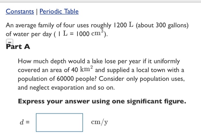 solved constants periodic table an average family of four chegg com solved constants periodic table an