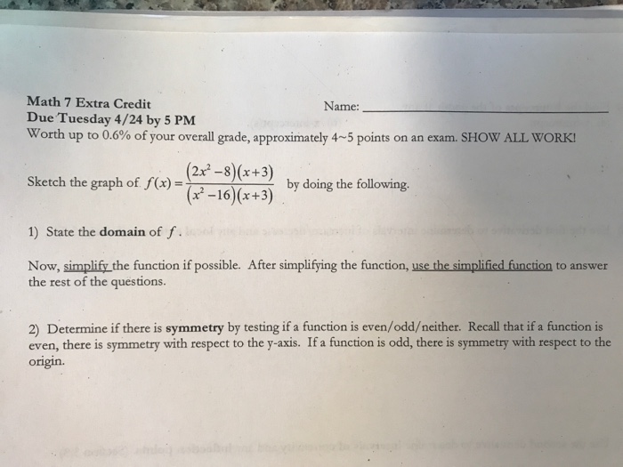 Solved Math 7 Extra Credit Due Tuesday 4 24 By 5 Pm Worth Chegg Com