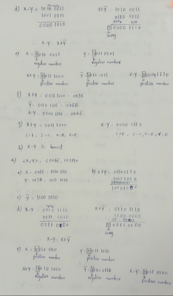 Solved Iw 9 Siggnd Binary Arithrmetic Pairs Table Convert X Y Binary B Compute X Y 8 Bit Sum C Co Q