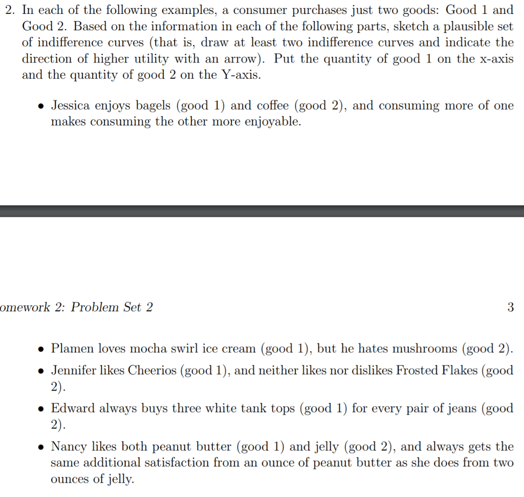 Solved 2 In Each Of The Following Examples A Consumer P