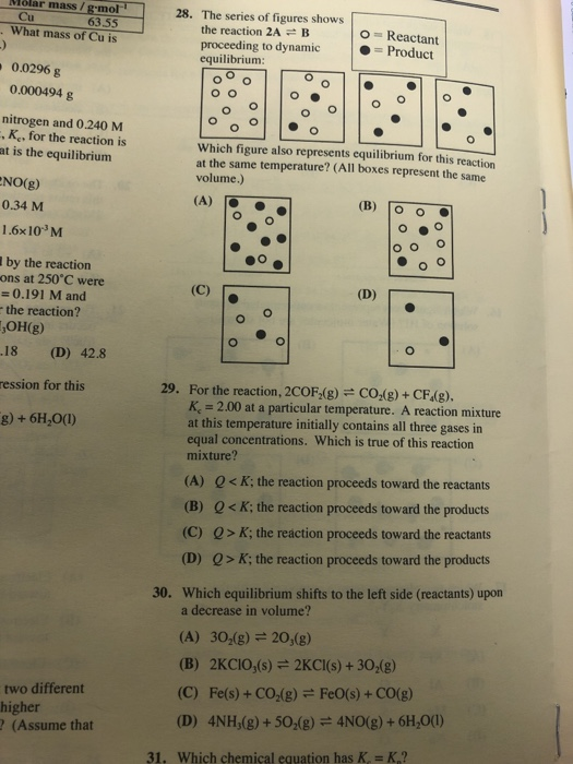 Solved 26 What Is The Equilibrium Constant Expression Fo Chegg Com