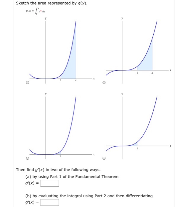 Solved Sketch The Area Represented By G X G X Integr Chegg Com