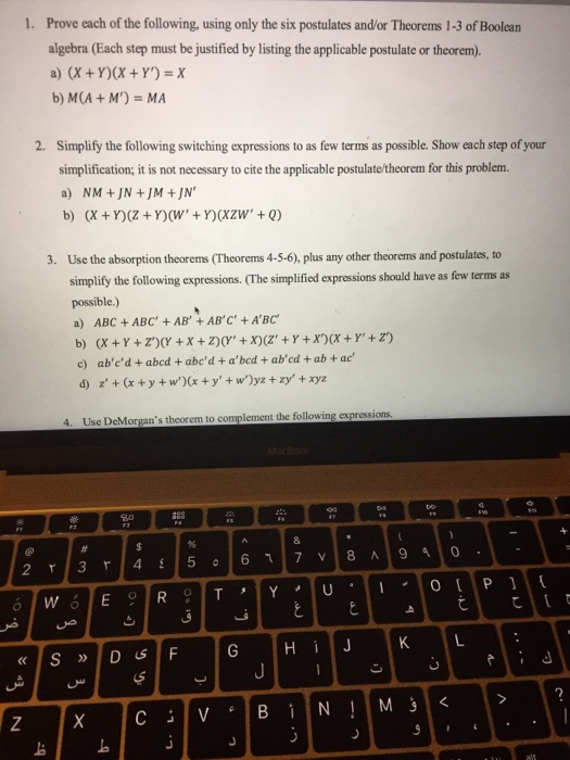 Solved 1 Prove Each Of The Following Using Only The Six Chegg Com