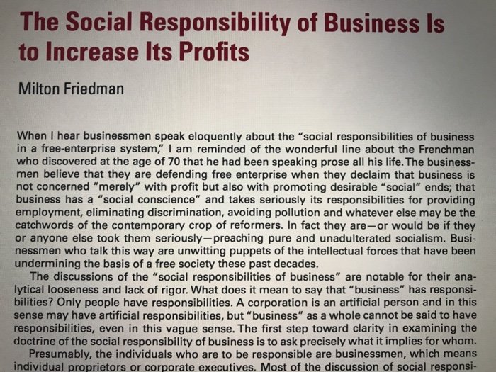 paragraph on responsibility