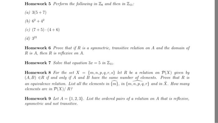 Solved Homework 5 Perform The Folowing In Zs And Then In Chegg Com