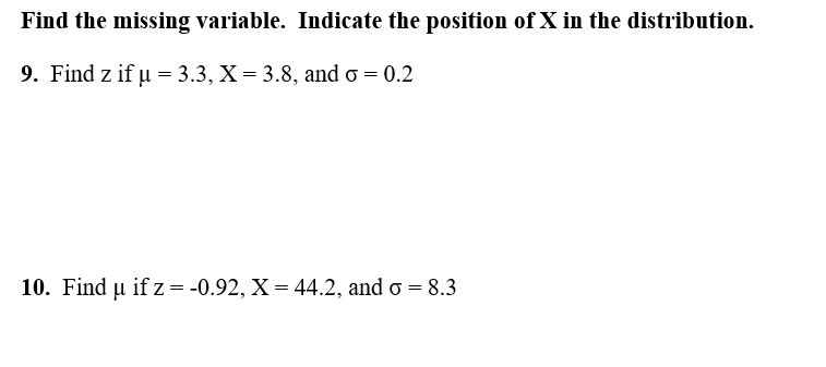 Solved Find The Missing Variable Indicate The Position O Chegg Com