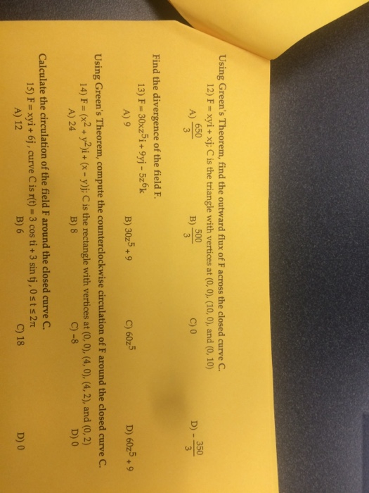 Using Green S Theorem Find The Outward Flux Of F Chegg Com