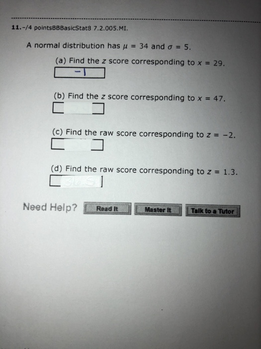 Solved 11 4 Pointsbbbasicstat8 7 2 005 Mi A Normal Dis Chegg Com