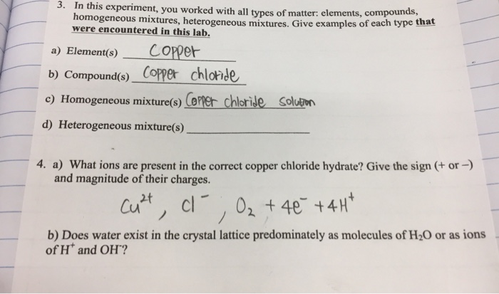 Solved G 3 In This 3 In This Experiment You Worked Wi