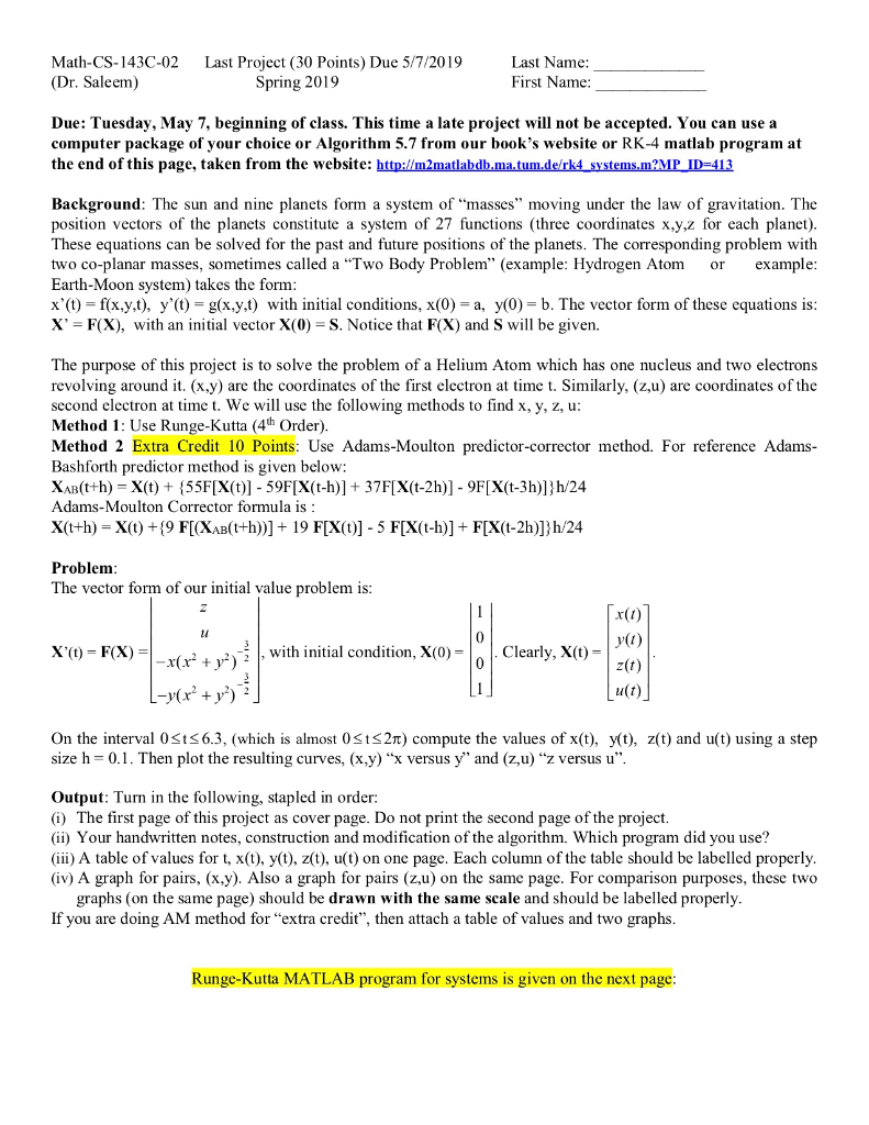 Solved Question Get Table Results Expected Project Using Matlab Code Provided Q