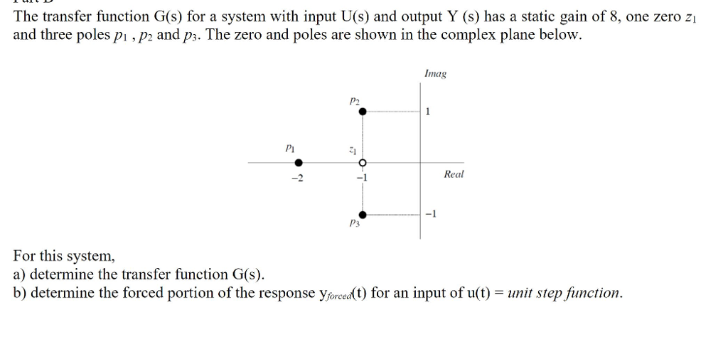 Solved The Transfer Function G S For A System With Input