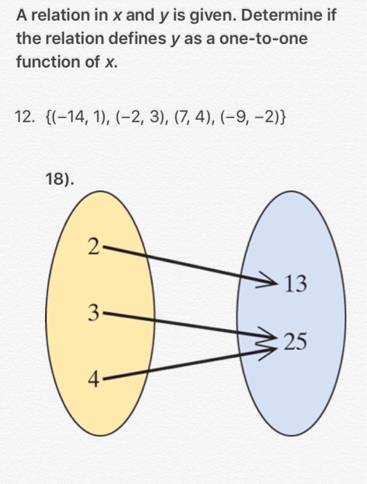 Solved: A Relation In X And Y Is Given. Determine If The R ...