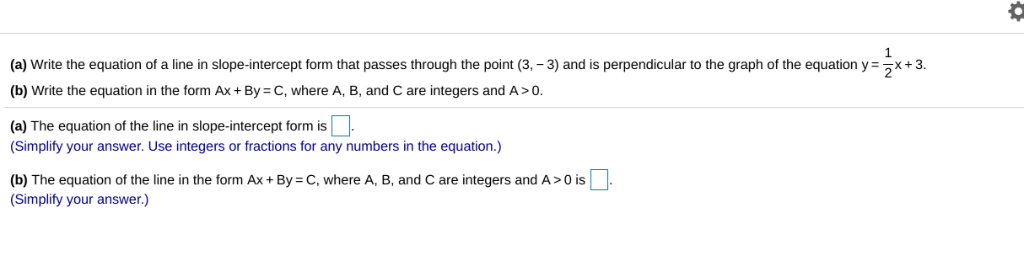 Solved: 11 11 (a Write The Equation Of A Line In Slope-inter ... Solved: 11 11 (a Write The Equation Of A Line In Slope-inter ...
