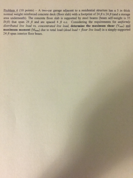 Solved Problem 4 10 Points A Two Car Garage Adjacent