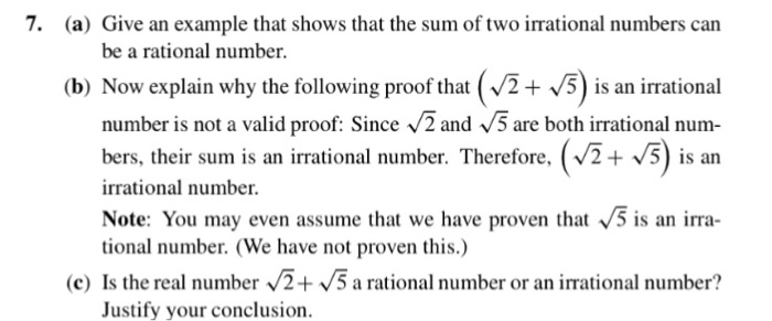 number given explain The Solved: That (a) Shows Give 7. That Sum An Example Of