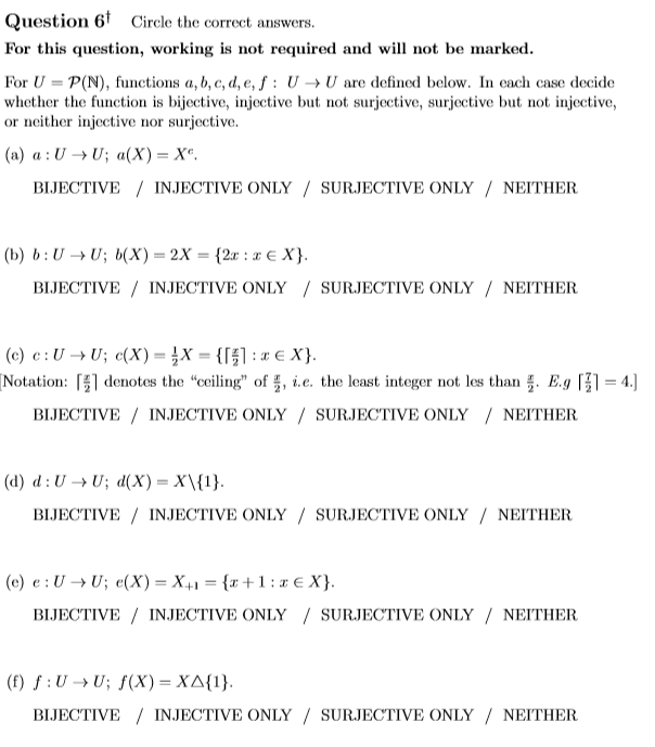 Solved Question 61 Cirele The Correct Answers For This Q Chegg Com