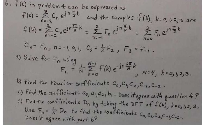 F T In Problem 4 Can Be Expressed As F T Sigma Chegg Com