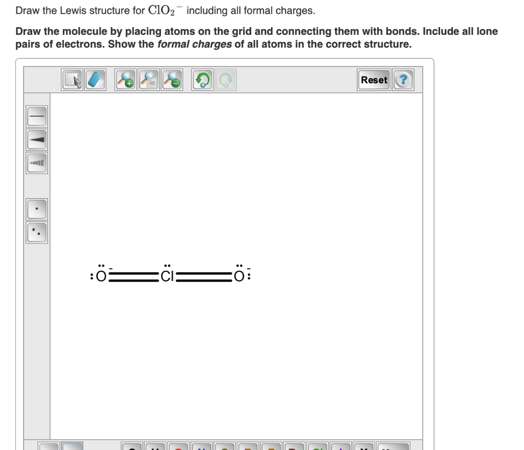 Solved Draw The Lewis Structure For ClO2− Including All F