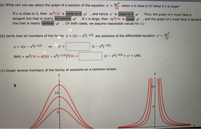 Solved E What Can You Say About The Graph Of A Solution Of Chegg Com